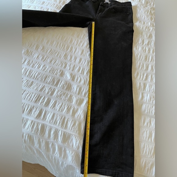 PURE By Alfred Sung Black Jeans Straight Leg Mid-Rise Classic 5 Pocket - Picture 2 of 14